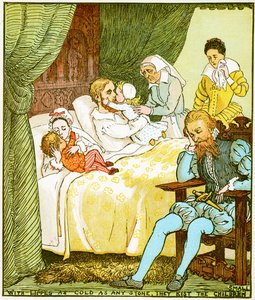 唇は石のように冷たく、子供たちに小さなキスをします1885 作： Randolph Caldecott